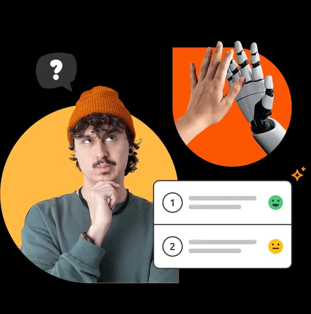 Students preparing for interview